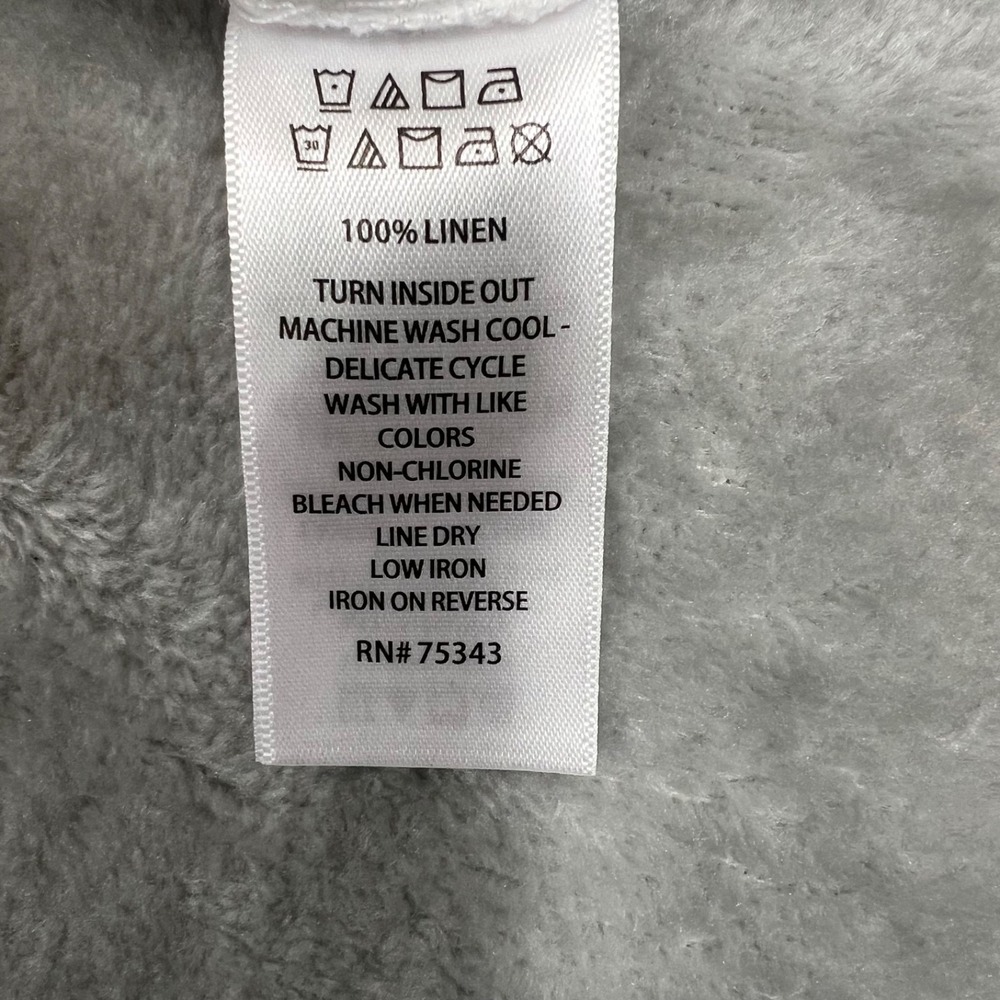 Artisan NY 100% Linen Short Sleeve Shirt Women's M White Beach Lagenlook Capsule - Picture 5 of 9